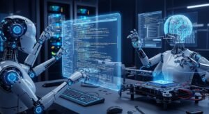 Read more about the article Robots Can Now Program Each Other’s Brains Using AI,  Scientists Reveal ( With Robots Programming Robots, The Zero_Human Code Revolution Audio Overview & Quiz)